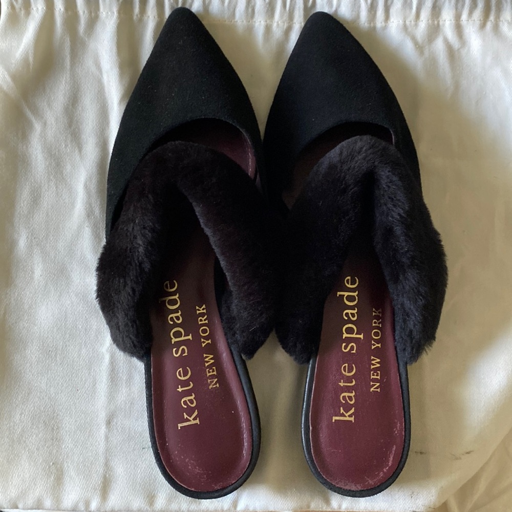 Kate Spade Marielle 2 Black Suede Mules K5000